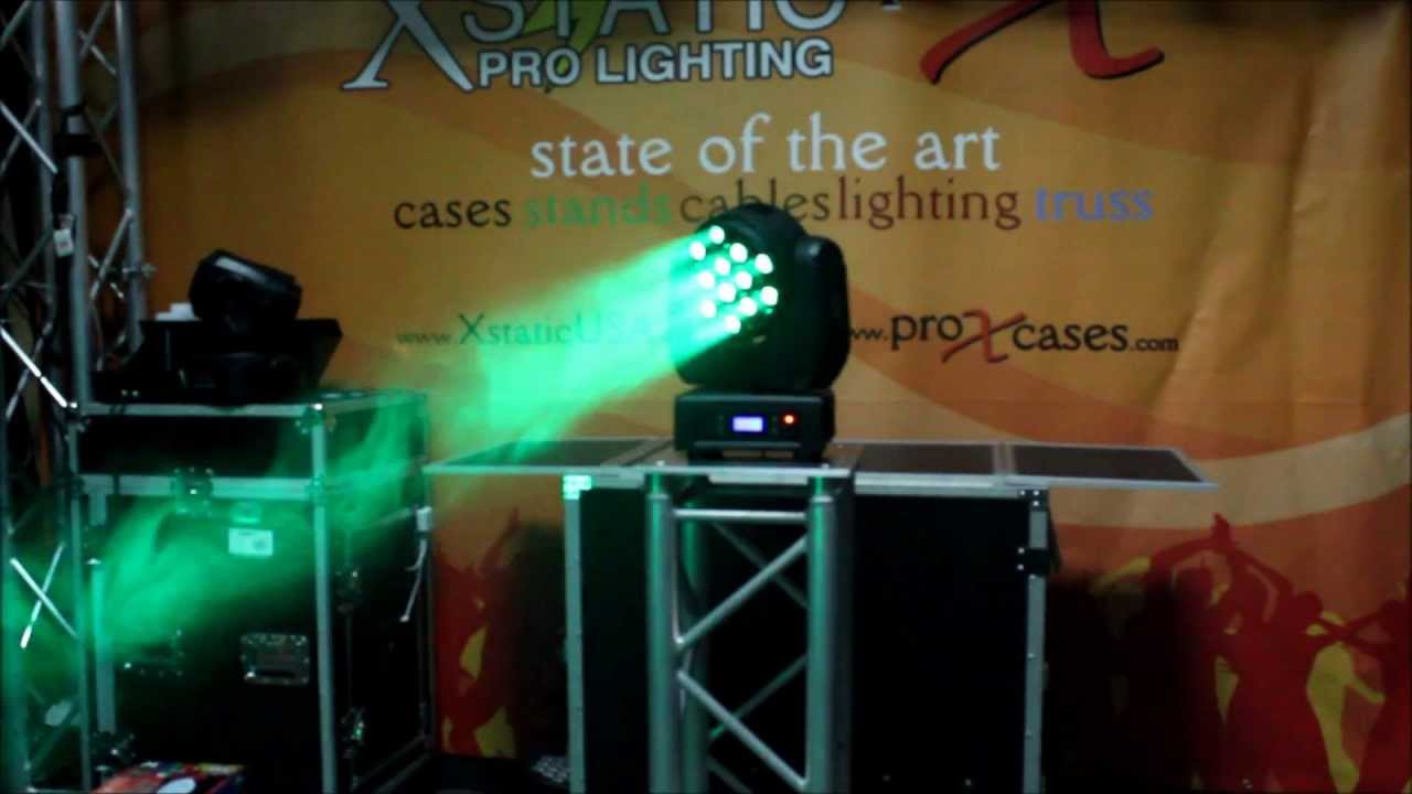 Xstatic Pro Lighting X-MH37-3W LED Wash / Spot light - YouTube
