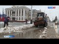 После очередного снегопада на уборке города задействовано около 150 коммунальщиков/Вести Тамбов