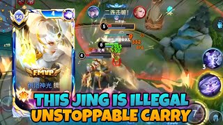WTF!! 😱 THIS CHINESE JING IS ACTUALLY BROKEN! 26 KILLS PERFECT HARD CARRY | HONOR OF KINGS
