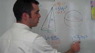 Geometry: Volume of a Prism, a Pyramid and a Sphere