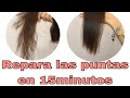 Repara las puntas del cabello 💆‍♀️ en 15 minutos (FUNCIONA) | Wendy Mendoza