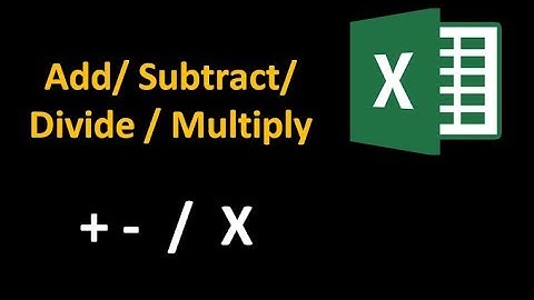 Basic Excel Formulas ( Divide/ Multiply/ Subtract/Add)