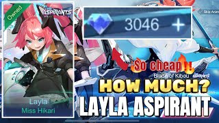 LAYLA MISS HIKARI DRAW‼️How much is mlbb Layla aspirant skin?😻💗