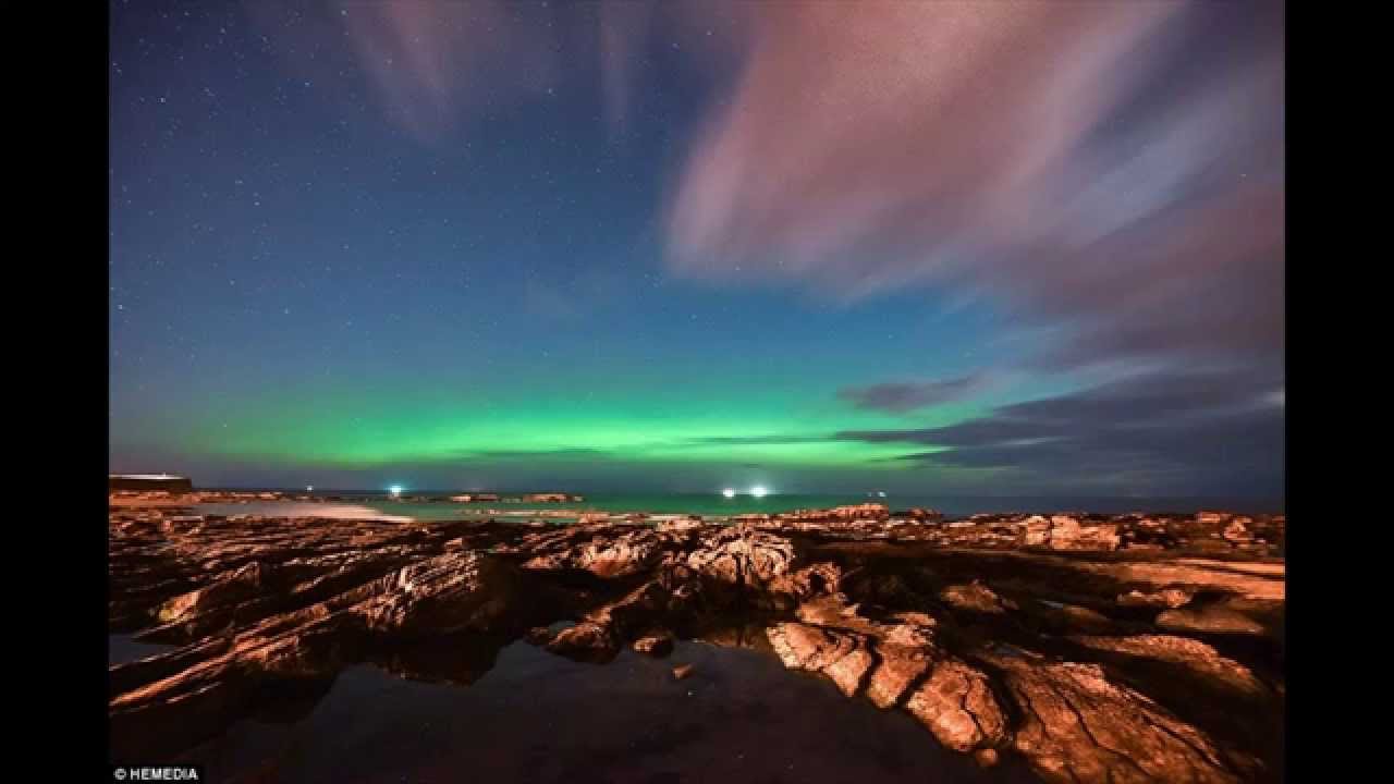 Northern Lights Phenomenon seen in the night skies above Wales and
