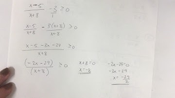 Rational Inequalities Example #3