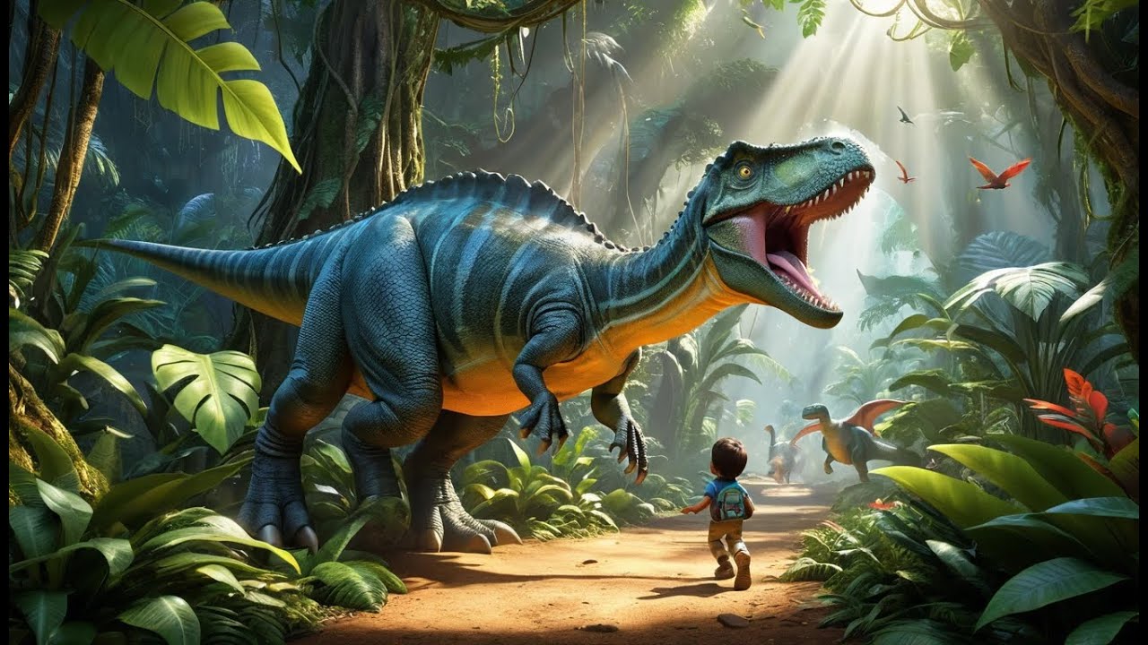 Row Row Your Dinosaur | Fun Dinosaur Song for Kids | Musical Dino Adventure