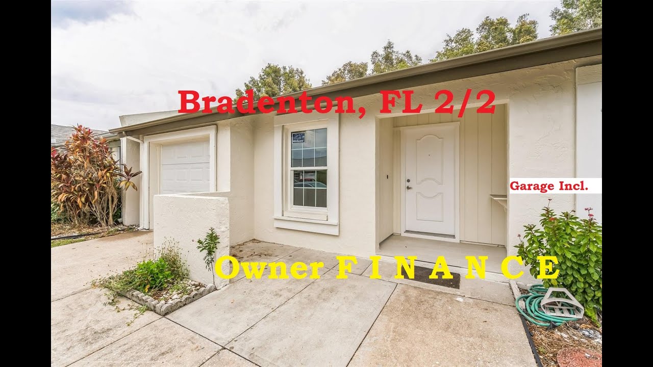 Bradenton FL Owner Finance 2br, 2ba, garagetownhome YouTube