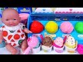 Baby Doll Ice Cream Shop And Play Doh Ice Cream Toys 달님이 아이스크림 가게 - Wow Toy