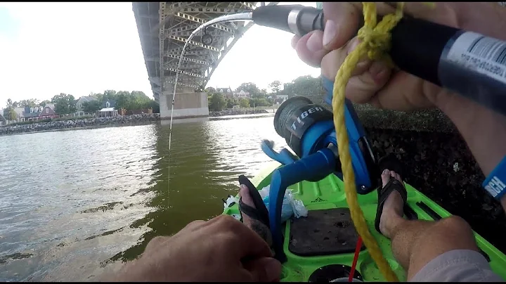 Yorktown Beach, Va Coleman bridge Kayak fishing