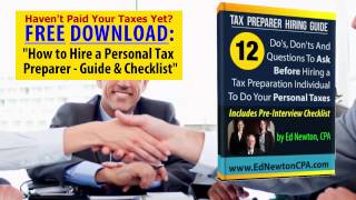 FREE Tax Preparer Hiring Guide - 12 Questions to Ask Before Hiring a Personal Tax Preparer