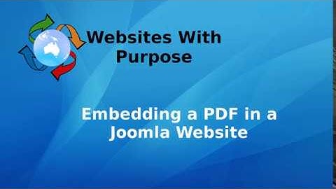 PDFs in Joomla Websites