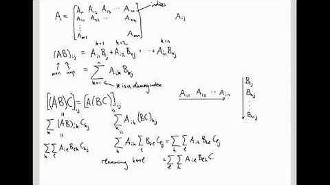 Linear Algebra 07: Index notation