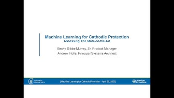Virtual Brew 4/20/2023: Using Machine Learning for Cathodic Protection