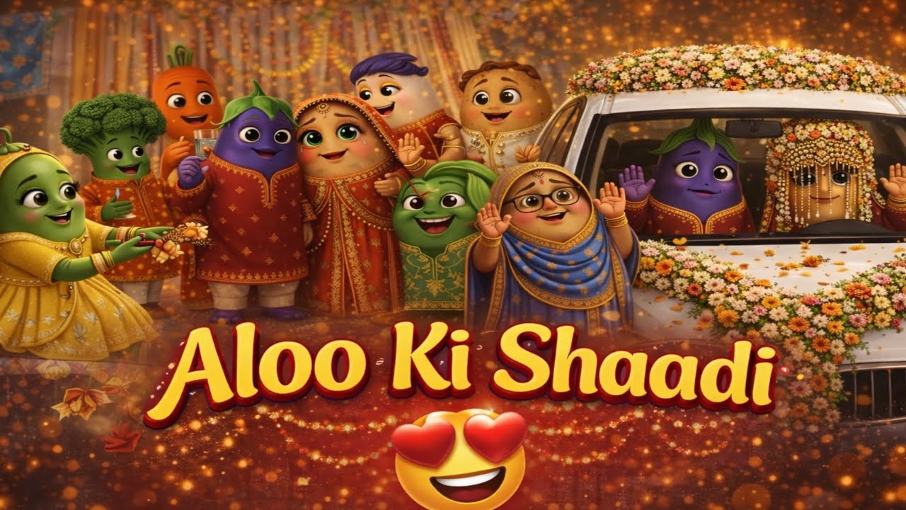 Aloo Ki Shaadi 🥔💍 | Sabziyon Ki Shaandar Wedding Baraat | Funny Animated Story |aalu ki shaadi with