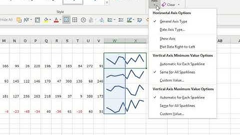 Create a sparkline group in Excel