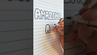 How to Write Bubble Letters #handlettering #bubbleletters #tutorial #writingletters #Shorts #art