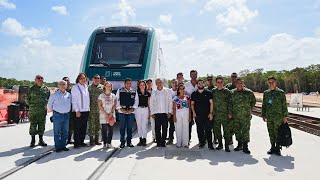 Llega a Cancún primer vagón del Tren Maya