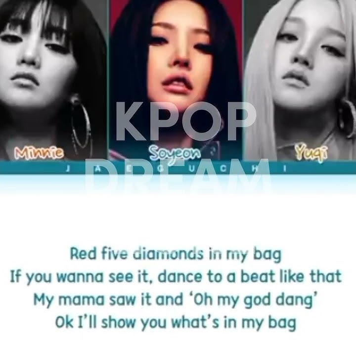 My Bag - (G)i-DLE (Ft. Bangchan from stray kids) //Red fOiVe diamonds in my bag/