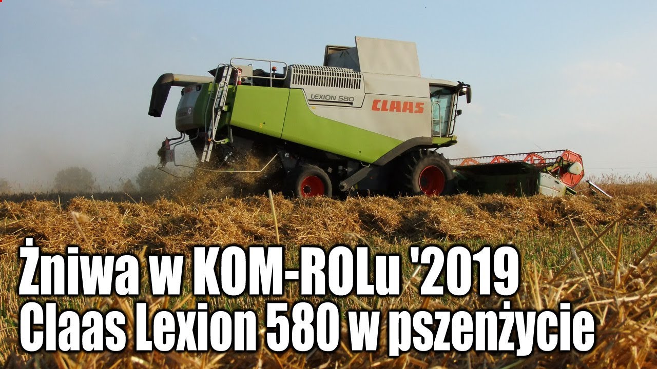 maxresdefault Żniwa w Kom Rolu 2019 – Claas Lexion 580 w pszenżycie   VIDEO