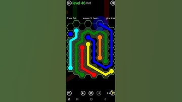 How To Solve Flow Free Hexes 8x8 Mania Level 46 Board Walk Through Solution Walkthrough