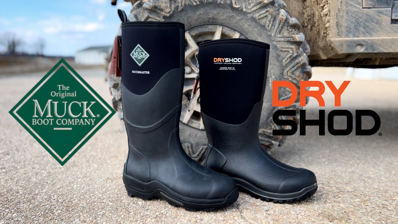 Farm boots comparison showing different waterproof agricultural work boots