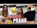 Putting an Egg in Husband's Orange Juice Prank! *HILARIOUS*