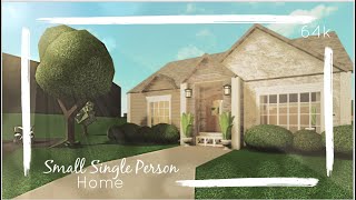 Small Aesthetic Single Person Home 64k || Speed Build || Bloxburg
