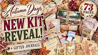 LOOK At the beautiful Journals I received! 🍂 NEW Junk Journal Kit Reveal + Gifted Journal Sneak Peek