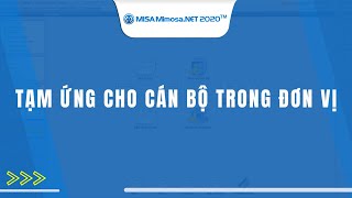 Tạm ứng cho cán bộ trong đơn vị | MISA MIMOSA.NET