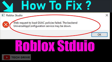 Fix Roblox Studio "Web Request To Load GUAC Policies Failed".Roblox Studio Error Code Fix (solved)