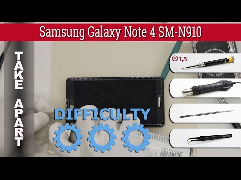 How to disassemble 📱 Samsung Galaxy Note 4 SM-N910 Take apart Tutorial