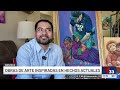 Con pincel y color: pintor mexicano plasma la crisis de inmigración actual en un lienzo
