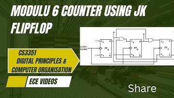 MOD 6 Synchronous counter using JK flipflop | Digital electronics | Anna university 