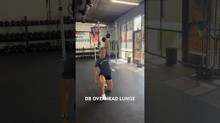 Dumbbell Overhead Walking Lunge #dumbbell #coaching #crossfit