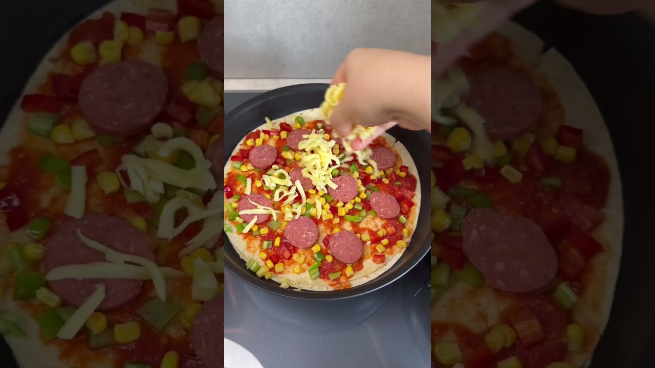 HAMURSUZ‼️ Pratik Pizza #food #tarif #yemektarifleri #recipe #cooking HAMURSUZ‼️ Pratik Pizza #food #tarif #yemektarifleri #recipe #cooking