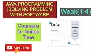 Java Programming: Solving Problems with Software Weak 1 to 4 Solutions