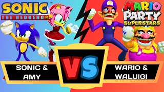 2-vs-2 MINIGAMES MARIO PARTY SUPERSTARS (TEAM SONIC vs TEAM WARIO) MASTER DIFFICULTY