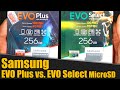 Samsung EVO Plus & EVO Select 256GB Comparison 2021