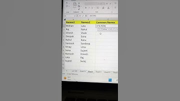 Compare List And Get Common Names In Excel✨ | Filter And COUNTIF Function #excel #exceltricks #howto
