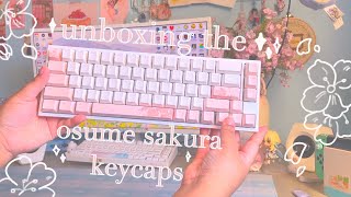 unboxing the osume sakura keycaps 🌸🍃 - YouTube