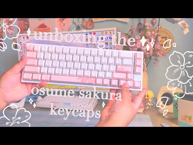 キーボード osume keycaps sakura hiragana + novelty sakura keycaps – osume