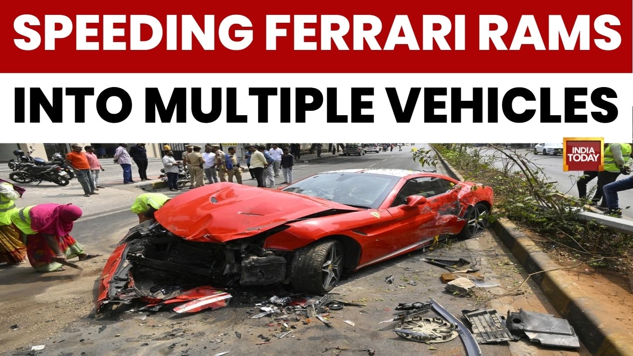 Ferrari Accident In Hyderabad: Rs 4-Crore Ferrari's Rampage Leaves 3 Injured In Hyderabad