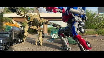 Optimus VS Bonecrusher StopMotion - Transformers 2007 Most Movie Accurate StopMotion