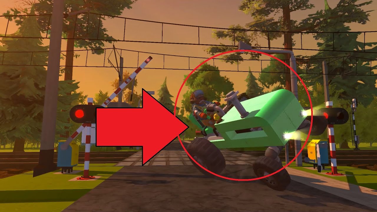 Przejazd kolejowy w Przeczowie + pijany traktorzysta (Scrap Mechanic)