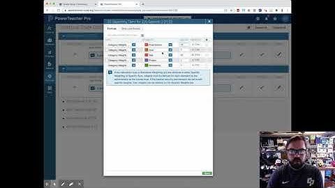Setting up grade categories in PowerTeacher