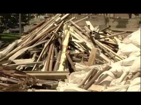 თბილისის იუსტიციის სახლიდან 15 ტონა სამშენებლო ნარჩენები გაიტანეს