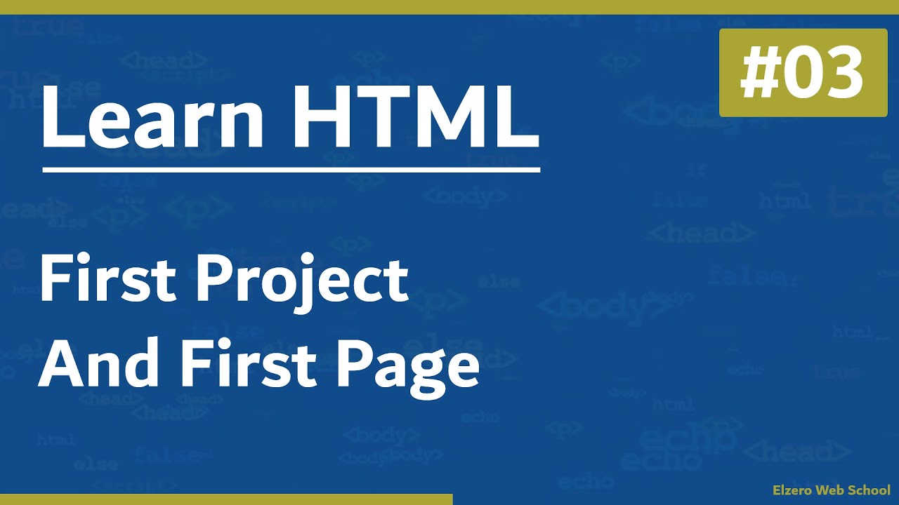 Learn HTML In Arabic 2021 – #03 – First Project And Fir… — Transcript