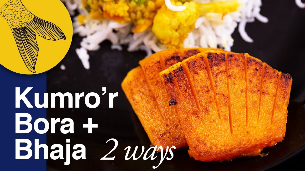 ⁣Two Easy Kumro Recipes—Kumro'r Bora & Kumro Bhaja—Bengali Fried Pumpkin Recipes