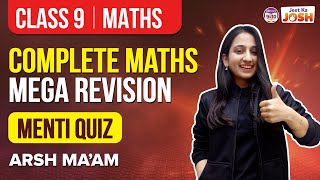 Complete CBSE Class 9 Maths Mega Revision - Menti Quiz by Arshdeep Ma'am | CBSE Class 9 Exams 2023