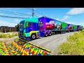 Trucks vs Upside Down Speed Bumps - beamng drive